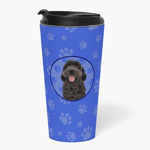 Doodle Black #1  Stainless Steel 16 oz  Tumbler, Blue